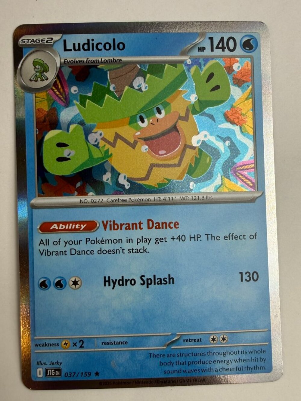 Ludicolo 037/159 SV09 Journey Together Holo Rare Stage 2 140 HP EN